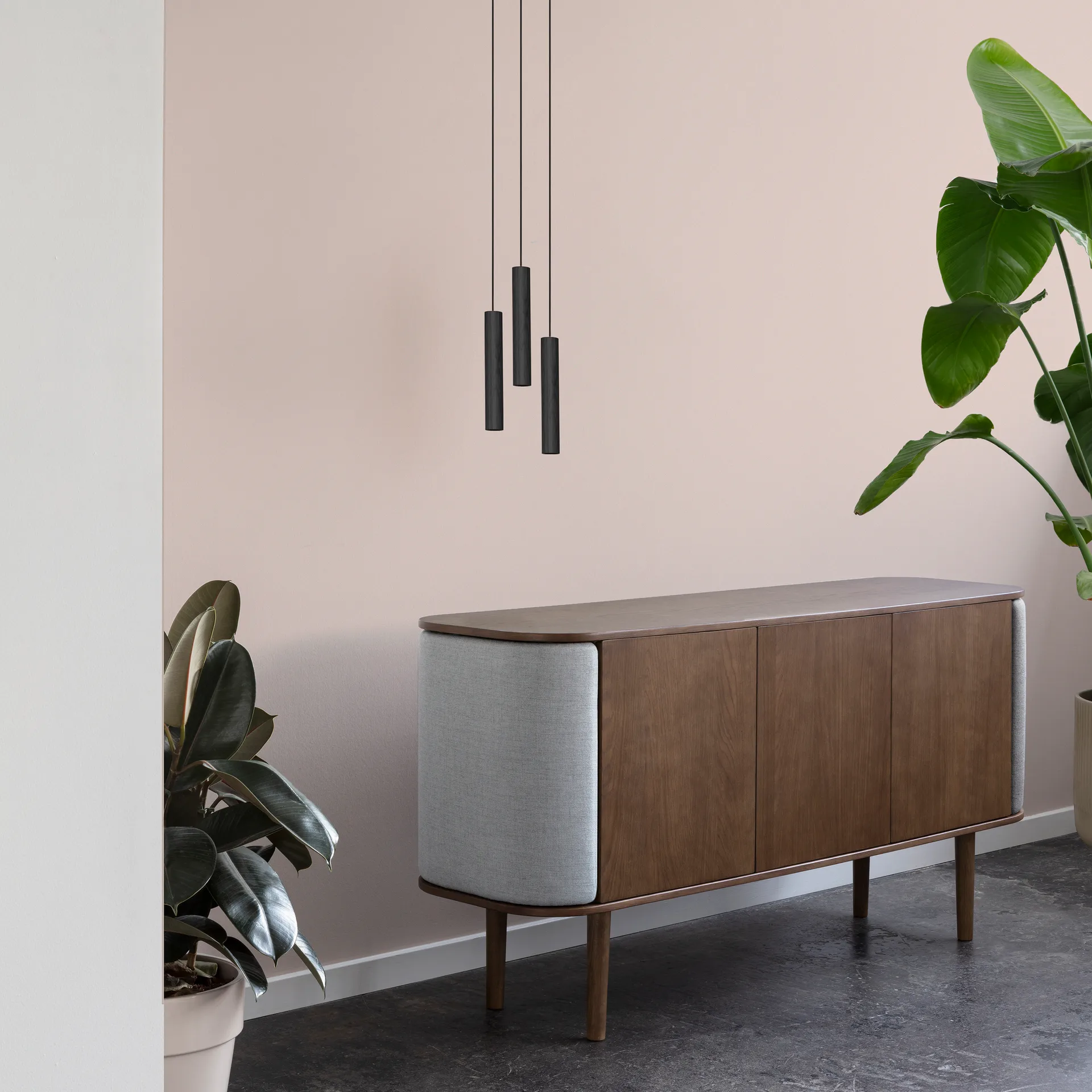 3 Chimes lampe, sort Umage