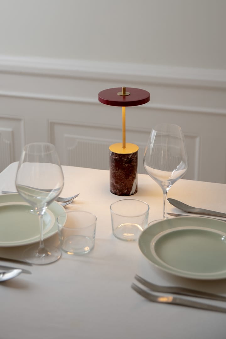 Asteria Move Mini bordlampe Ø12x25,5 cm, Red marble Umage