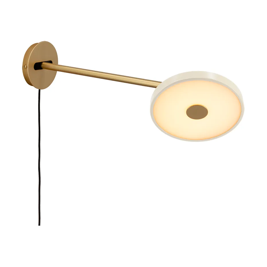 Asteria Wall væglampe, Long, Pearl white-brass Umage