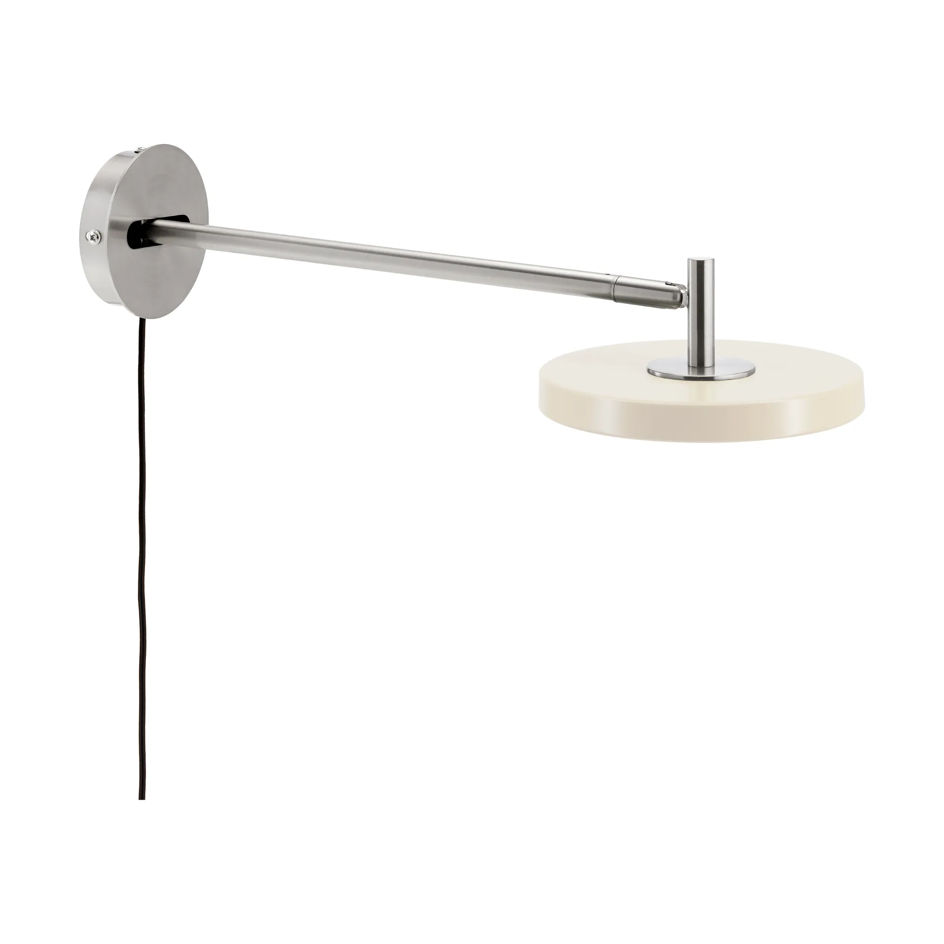 Asteria Wall væglampe, Long, Pearl white-chrome Umage