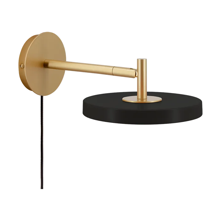 Asteria Wall væglampe - Short, Black-brass - Umage