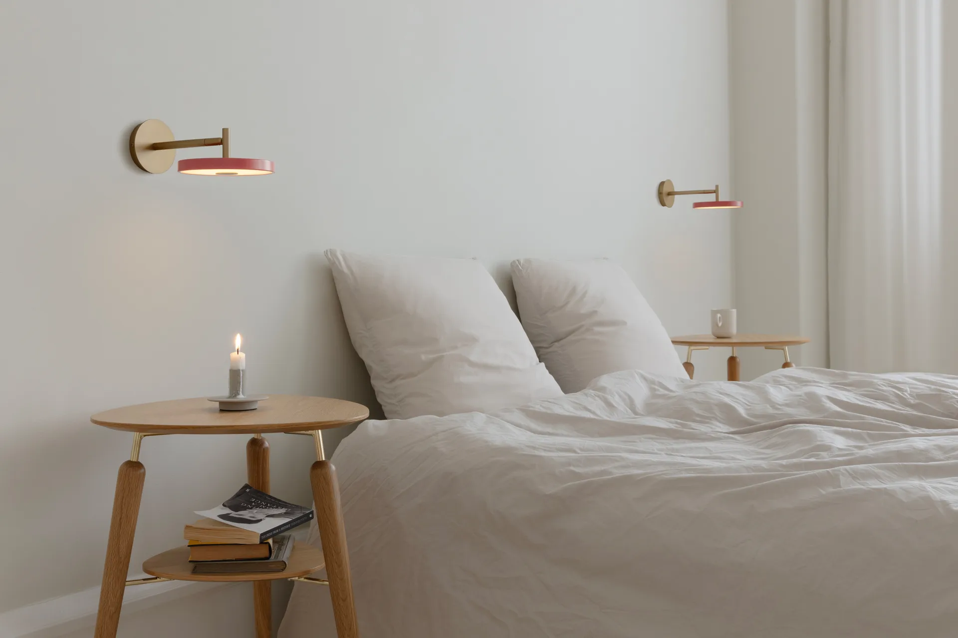 Asteria Wall væglampe, Short, Nuance rose-brass Umage