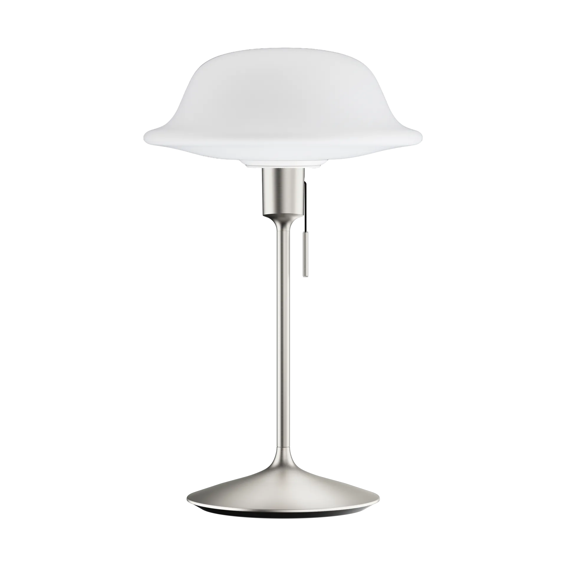 Butler bordlampe, Hvid-Børstet stål Umage