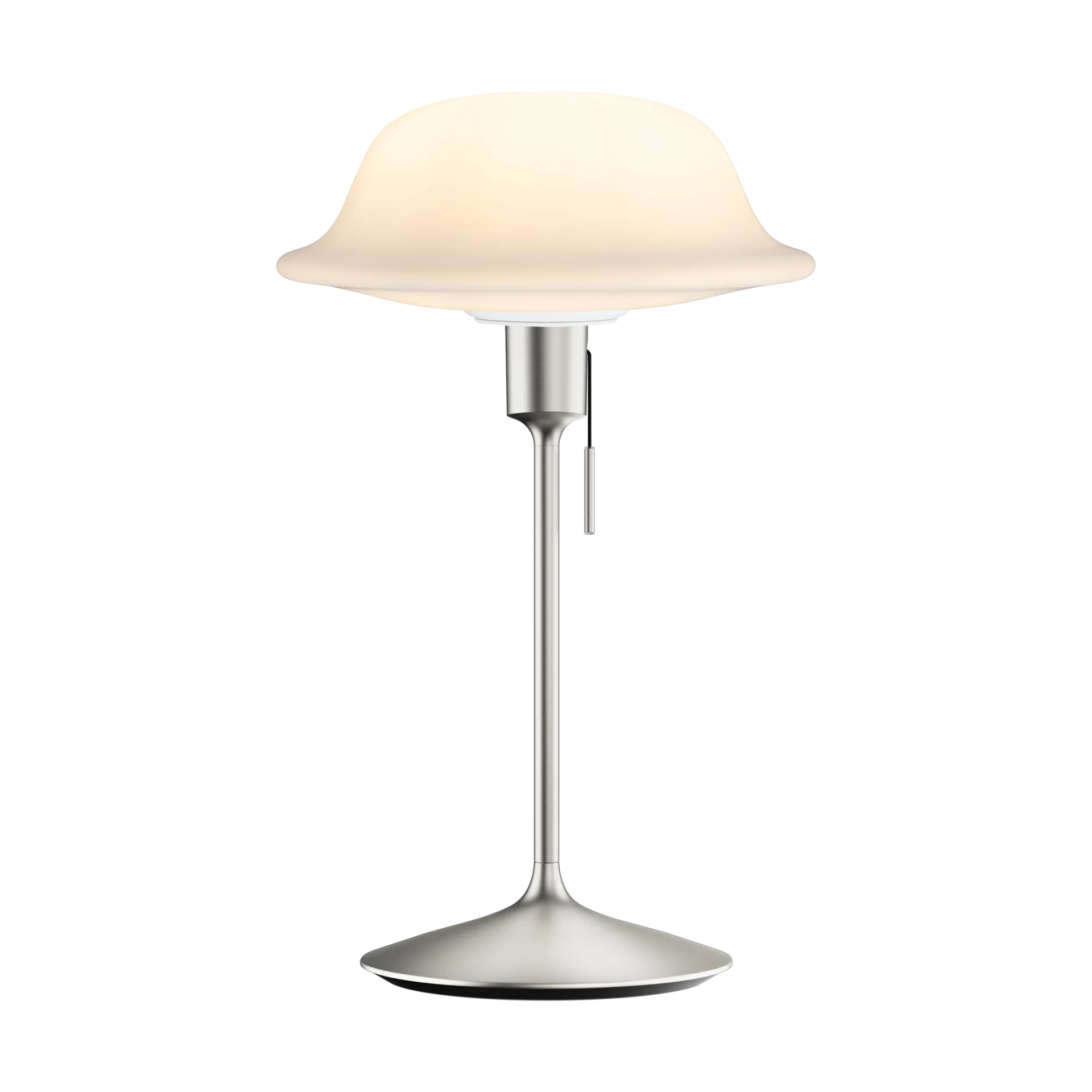 Butler bordlampe, Hvid-Børstet stål Umage