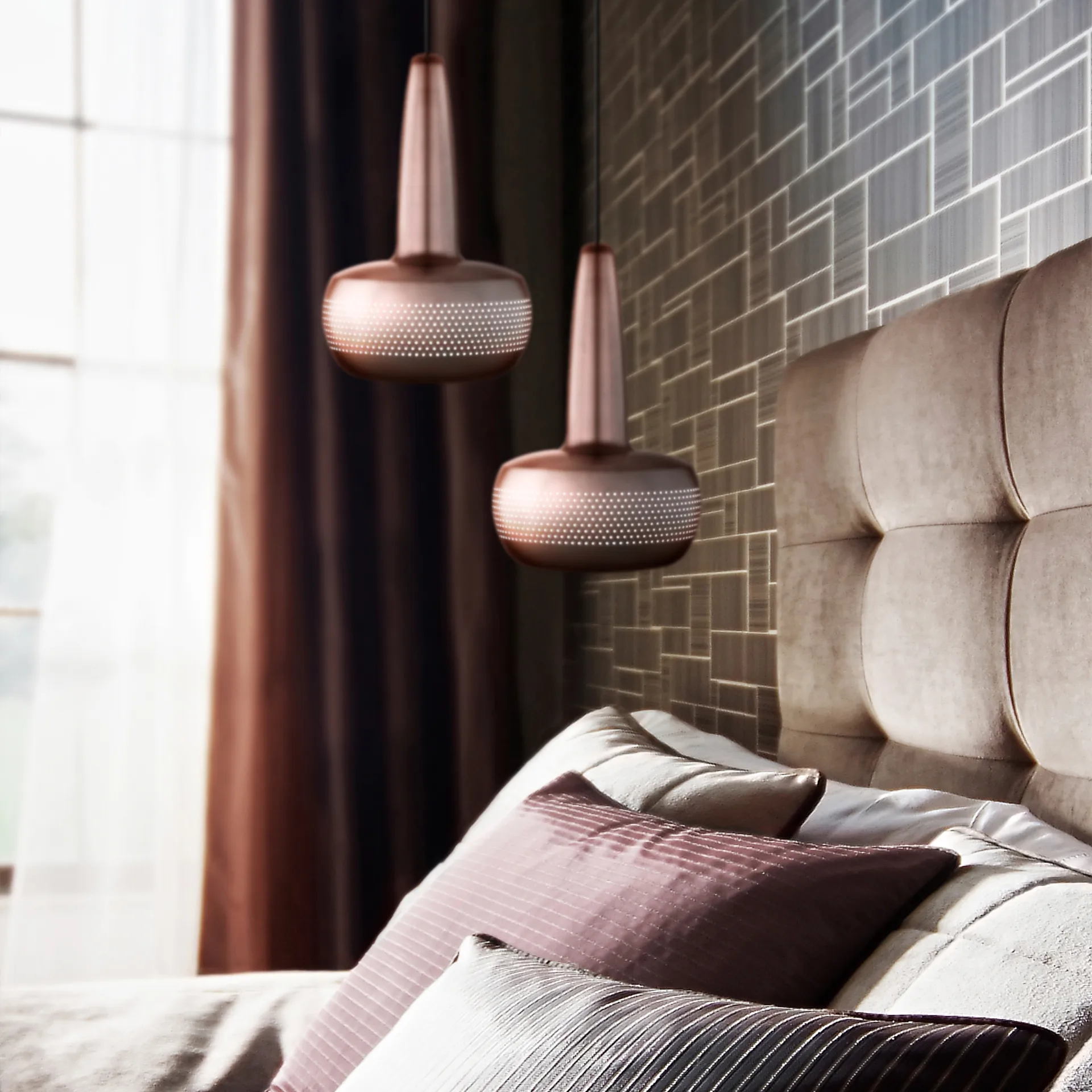 Clava loftslampe Ø21,5 cm, Børstet kobber Umage