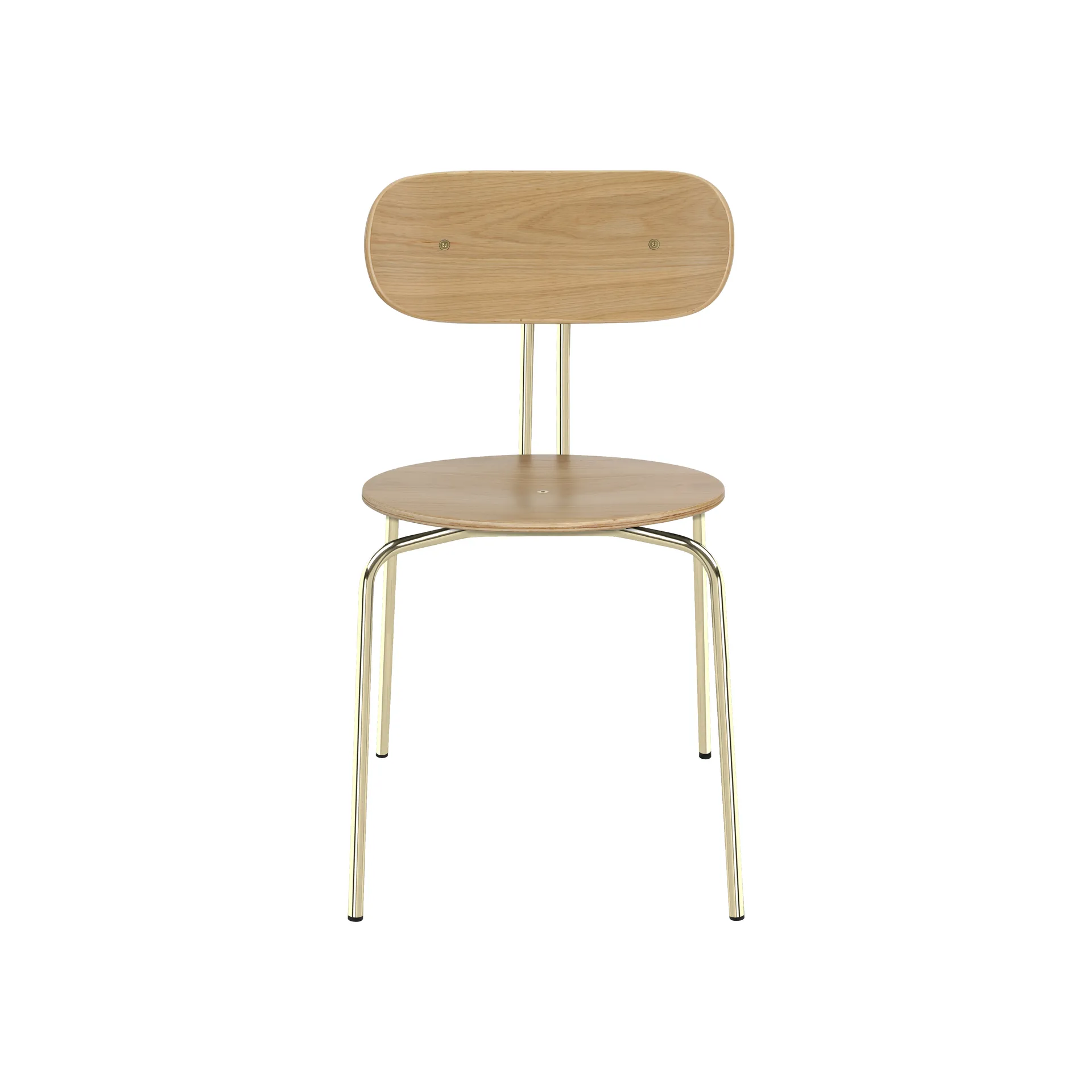 Curious stol, Oak-brass legs Umage
