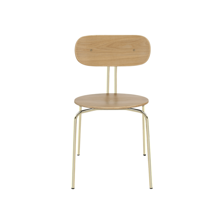 Curious stol, Oak-brass legs Umage