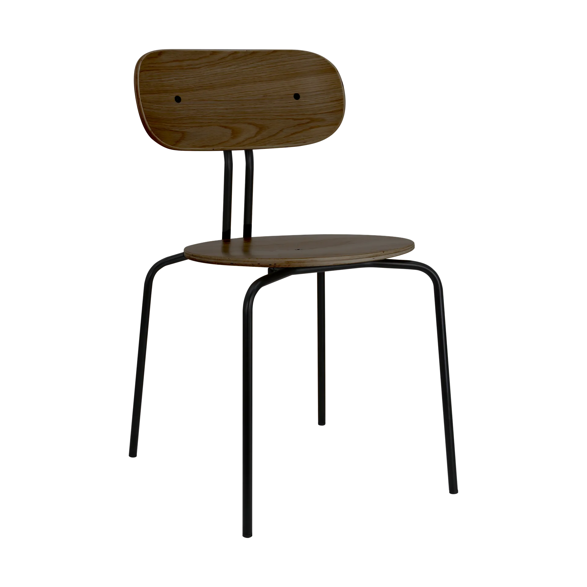 Curious stol, Smoked oak-black legs Umage