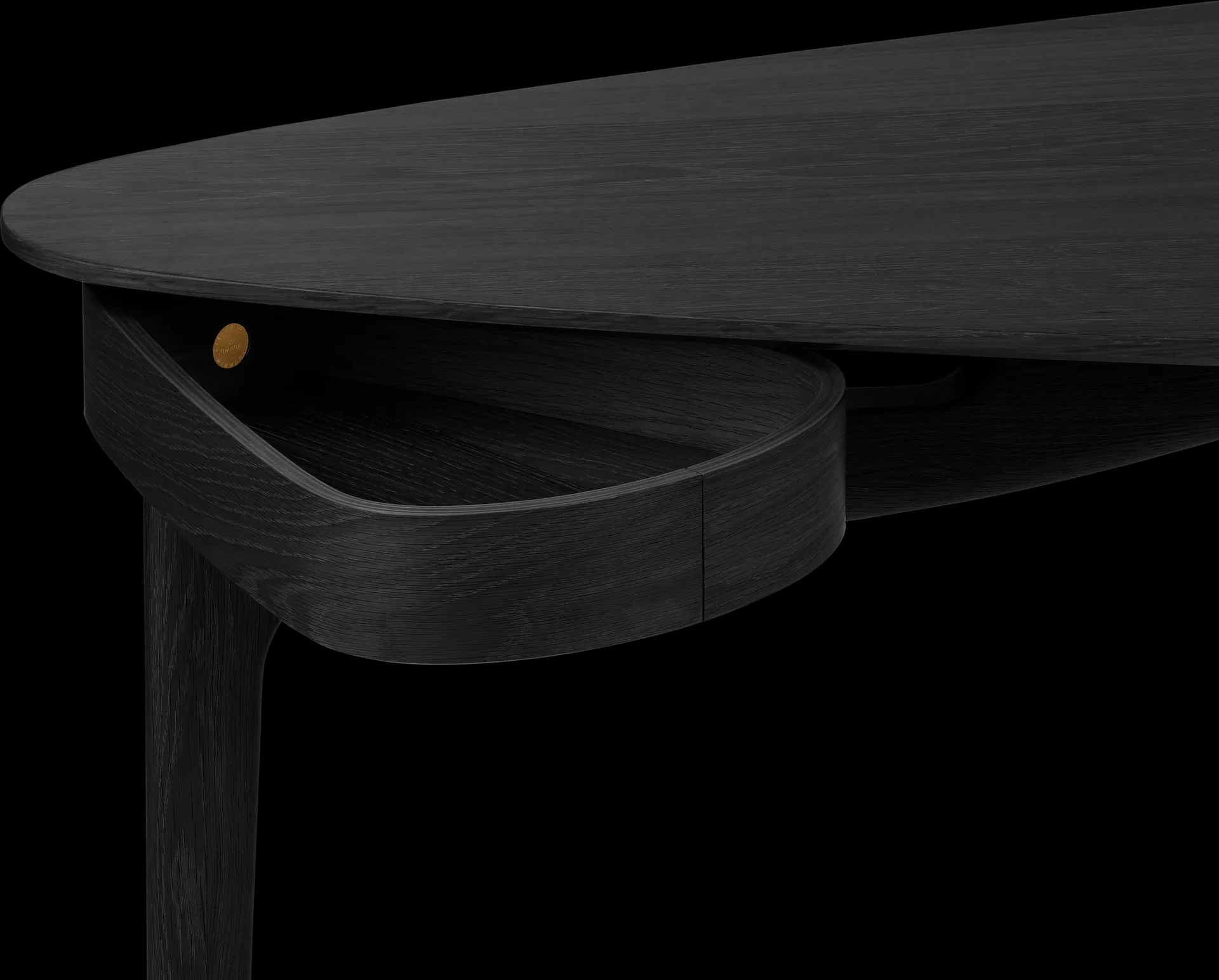 Duende skrivebord 67,1x130 cm, Black oak Umage