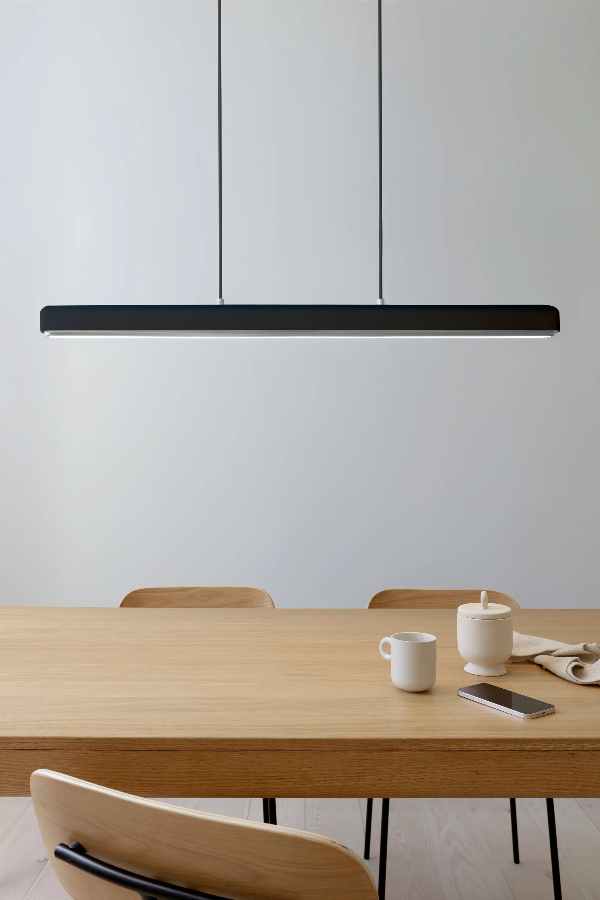 Hazel branch loftlampe, Black-steel Umage