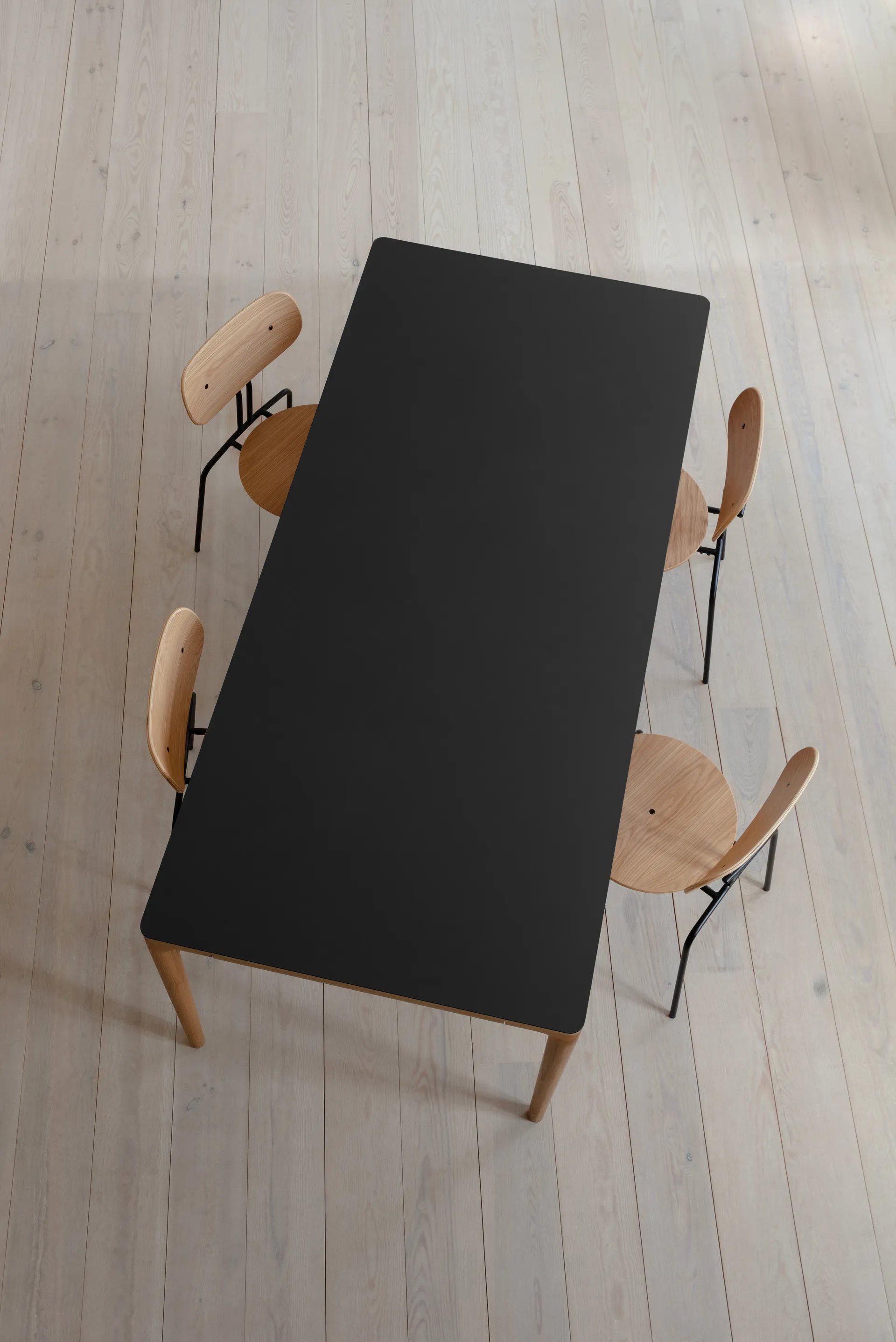 Heart'n'Soul spisebord 90x200 cm, Oak-obsidian black Umage