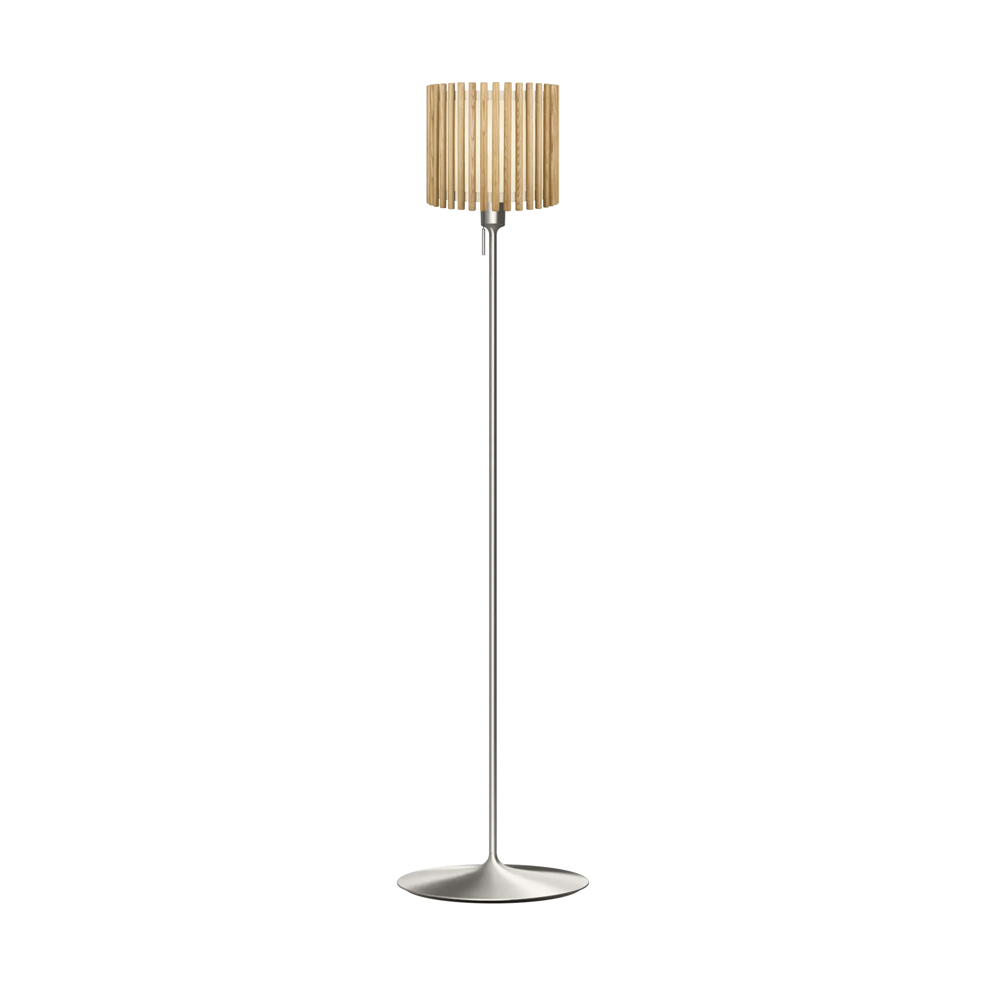 Komorebi gulvlampe medium, Circle oak-Børstet stål Umage