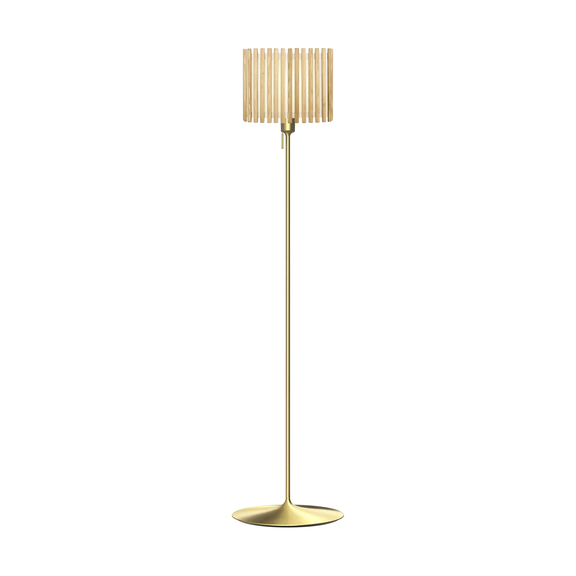 Komorebi gulvlampe medium, Rectangular oak-børstet messing Umage