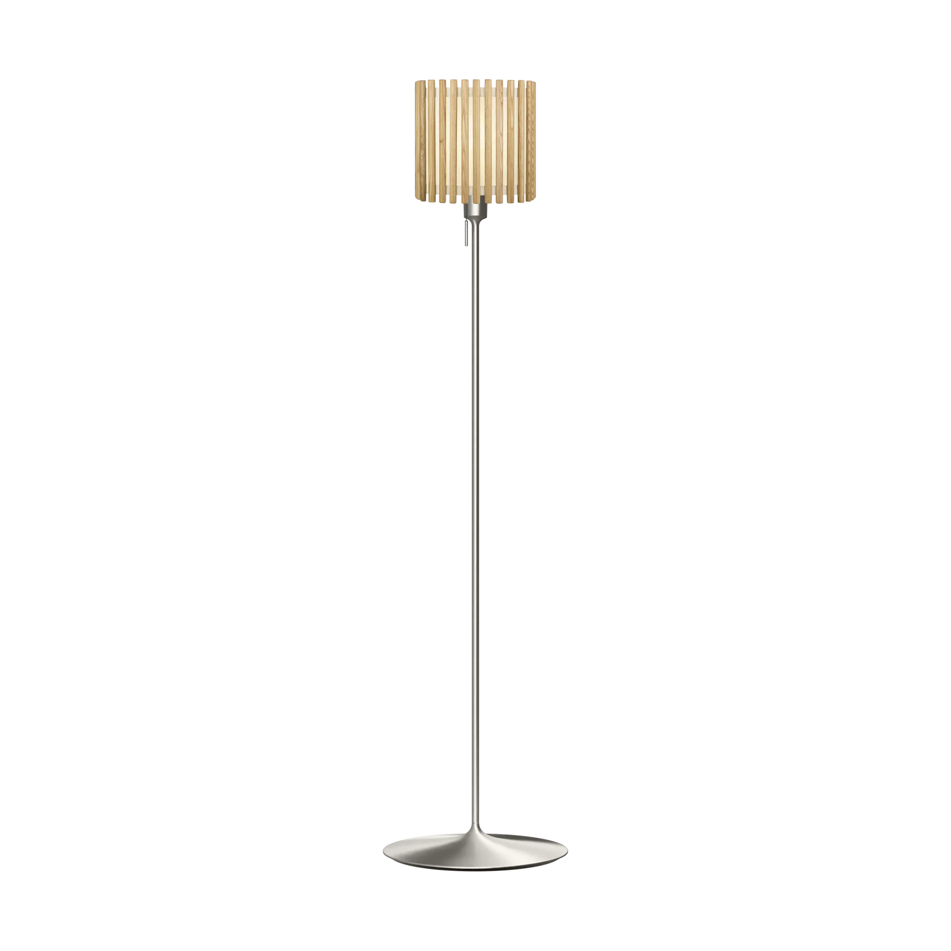 Komorebi gulvlampe medium, Square oak-Børstet stål Umage