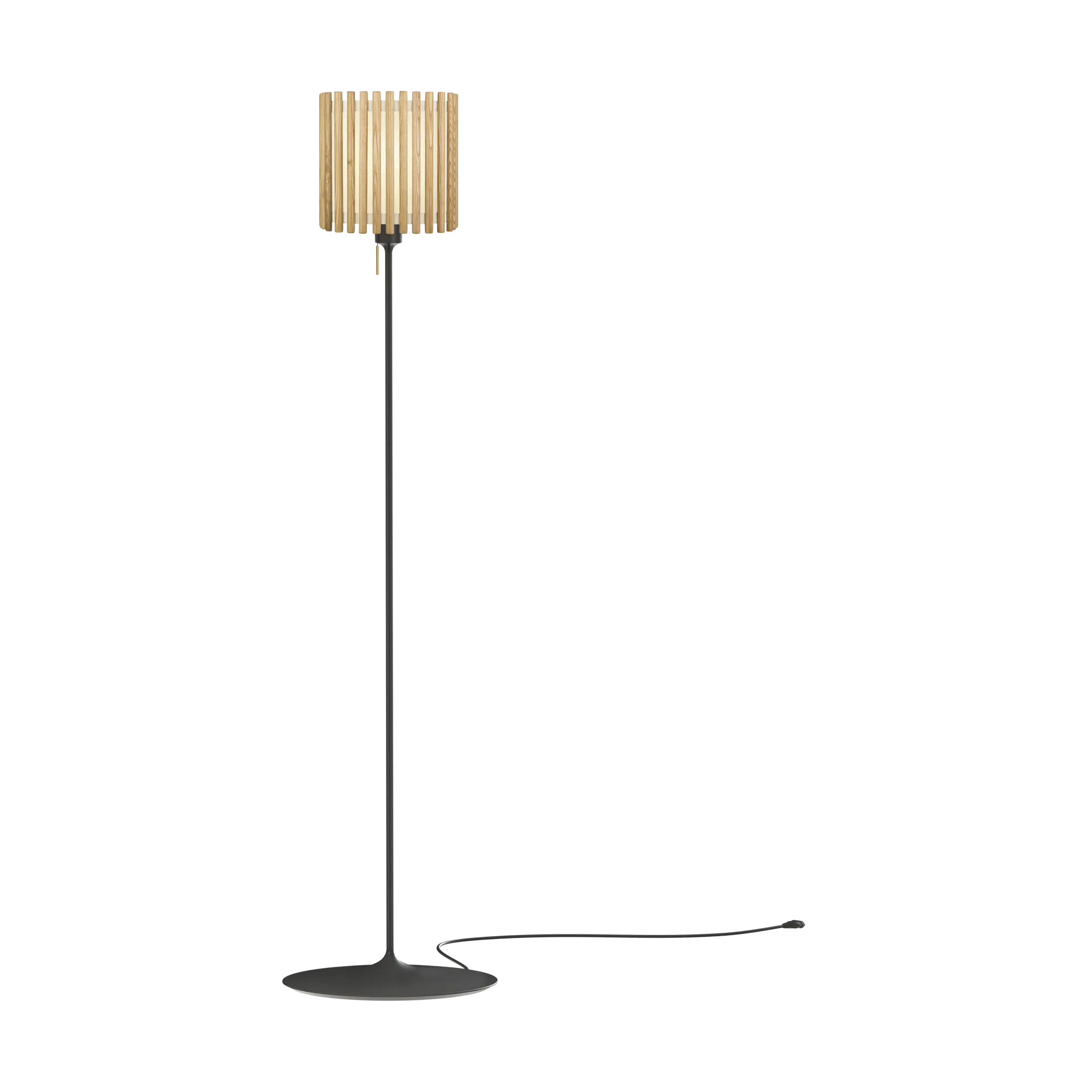 Komorebi gulvlampe medium, Square oak-Sort Umage