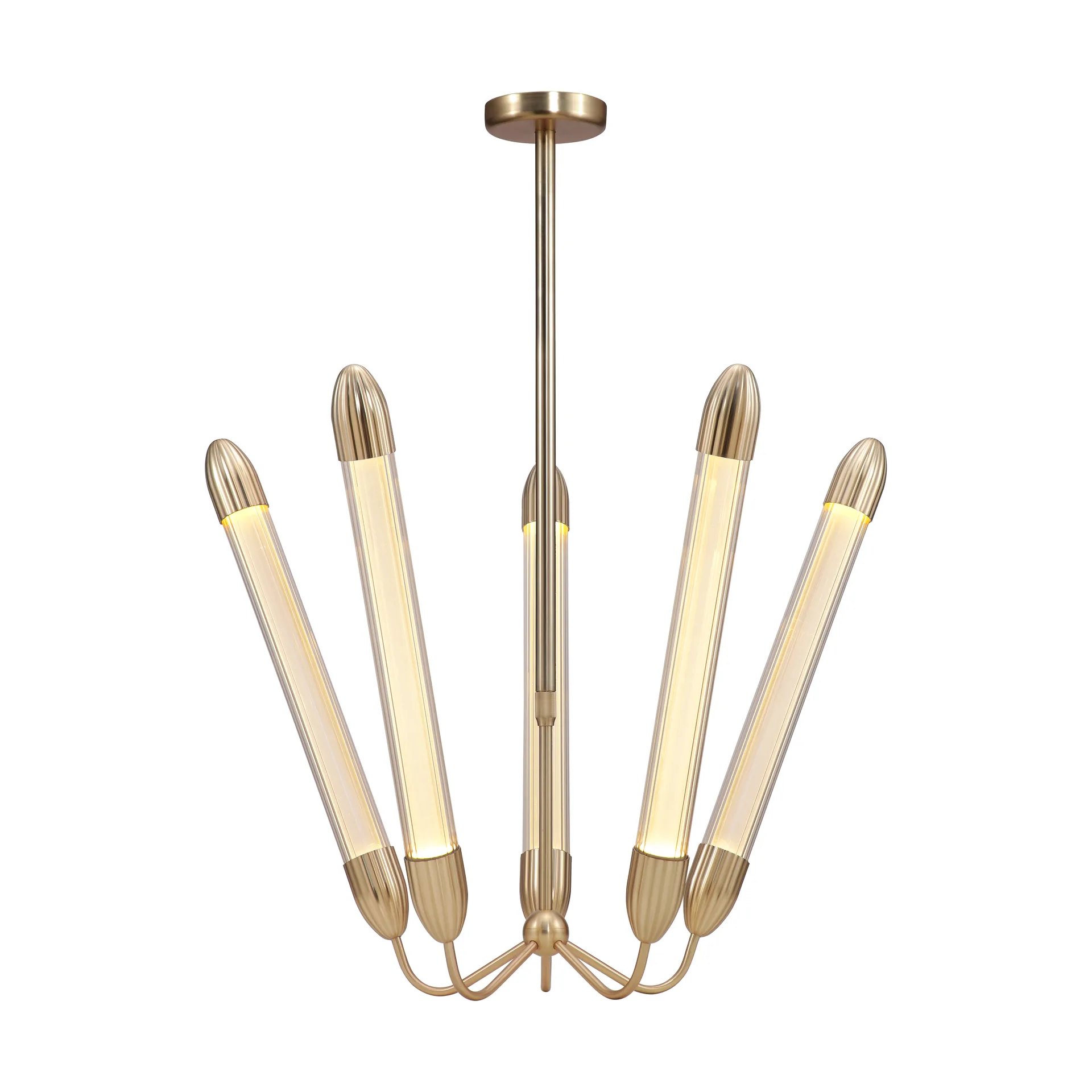 Lemon Squeeze Penta long loftlampe, Plated brass Umage