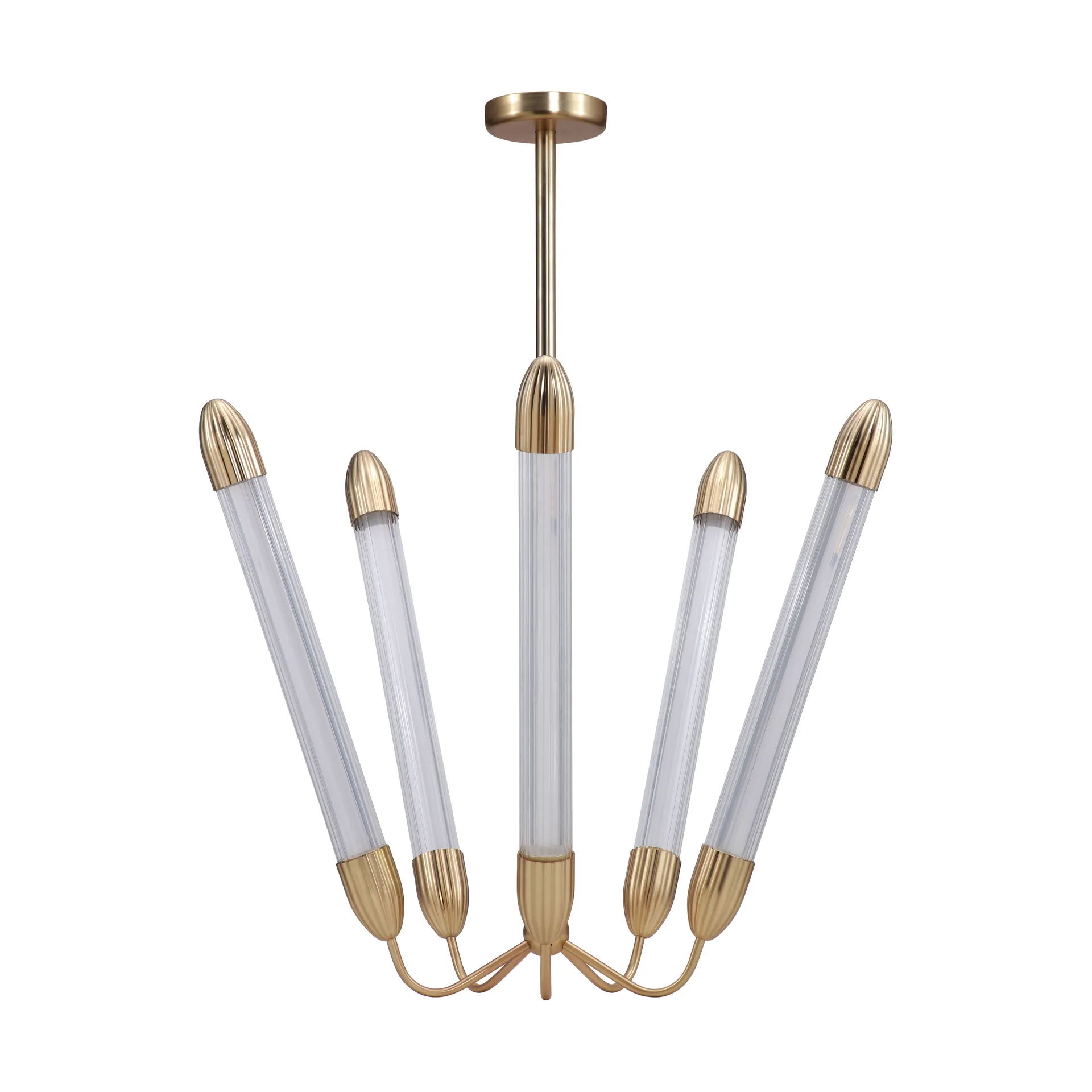 Lemon Squeeze Penta long loftlampe, Plated brass Umage