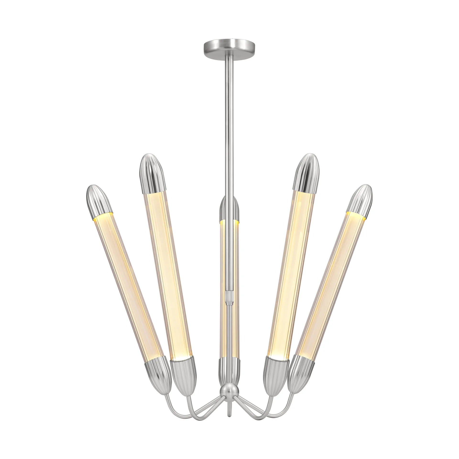 Lemon Squeeze Penta long loftlampe, Polished steel Umage