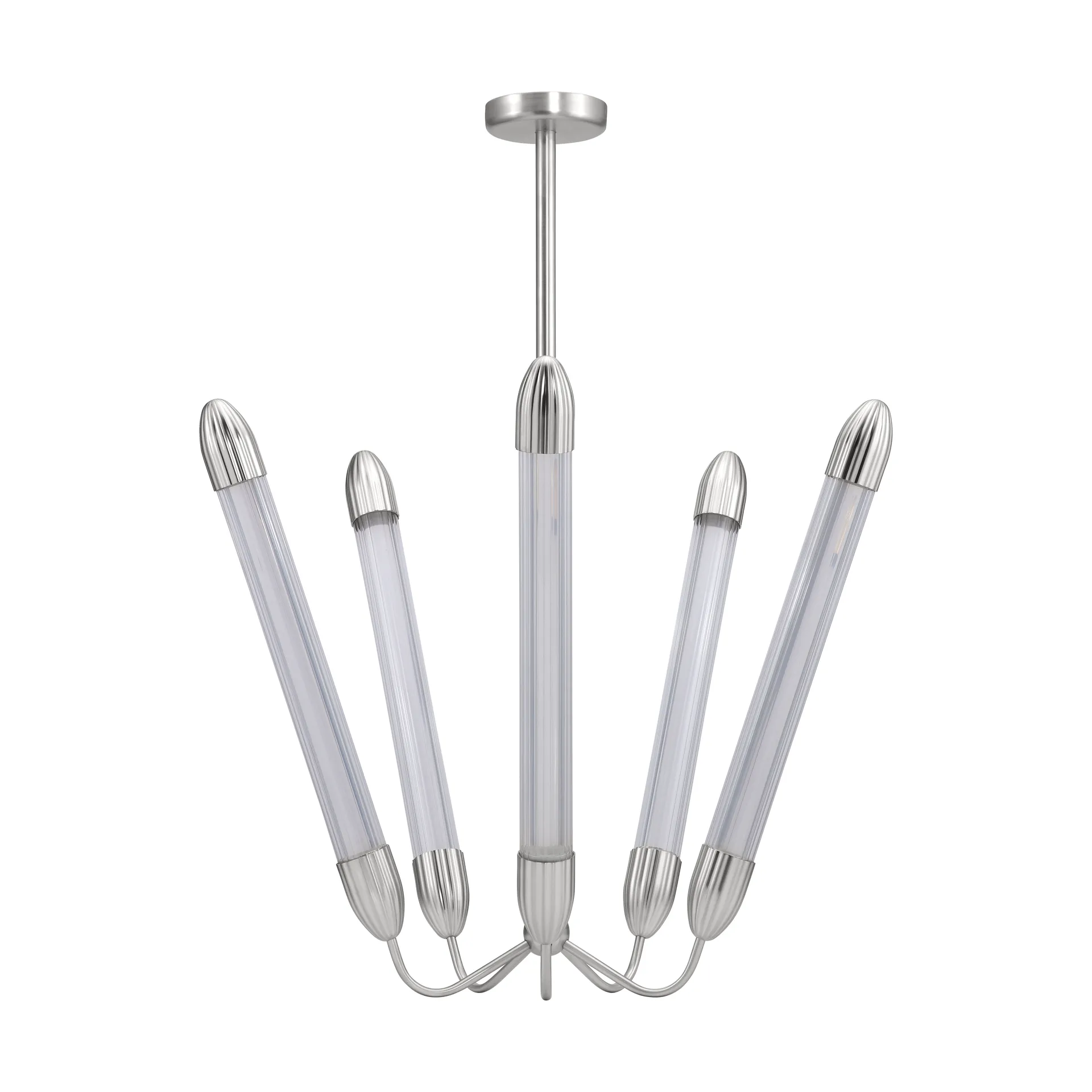 Lemon Squeeze Penta long loftlampe, Polished steel Umage