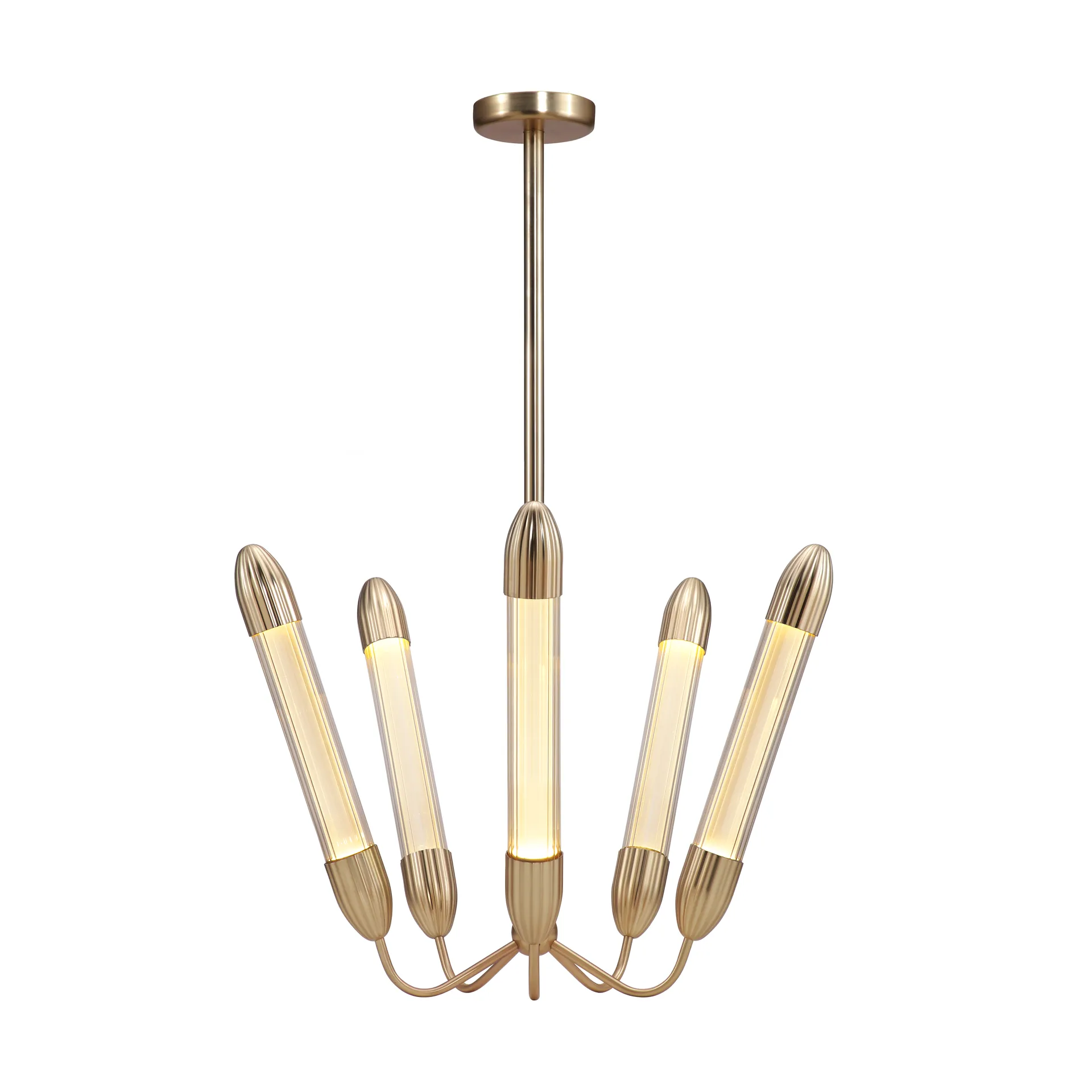 Lemon Squeeze Penta short loftlampe, Plated brass Umage