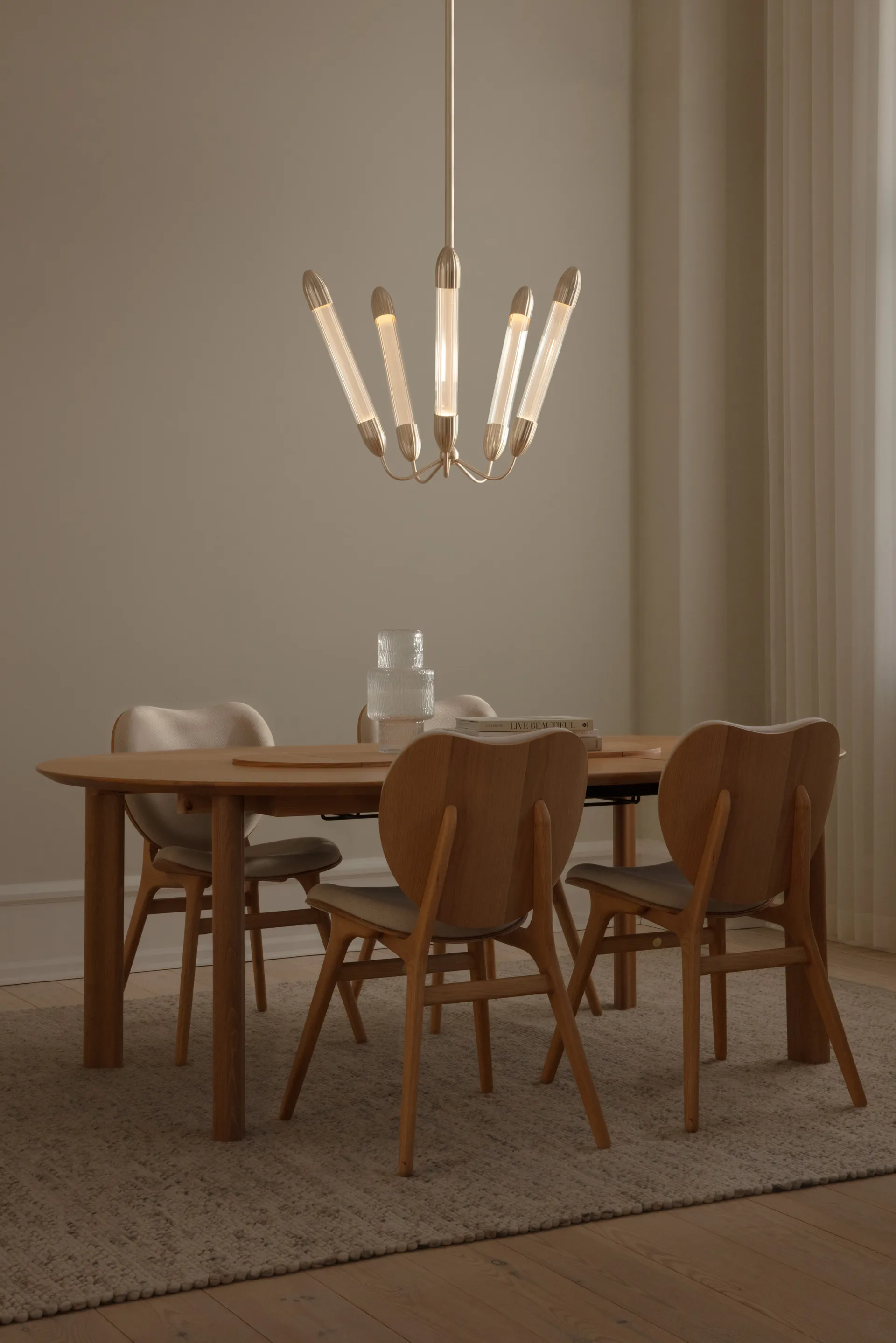 Lemon Squeeze Penta short loftlampe, Plated brass Umage