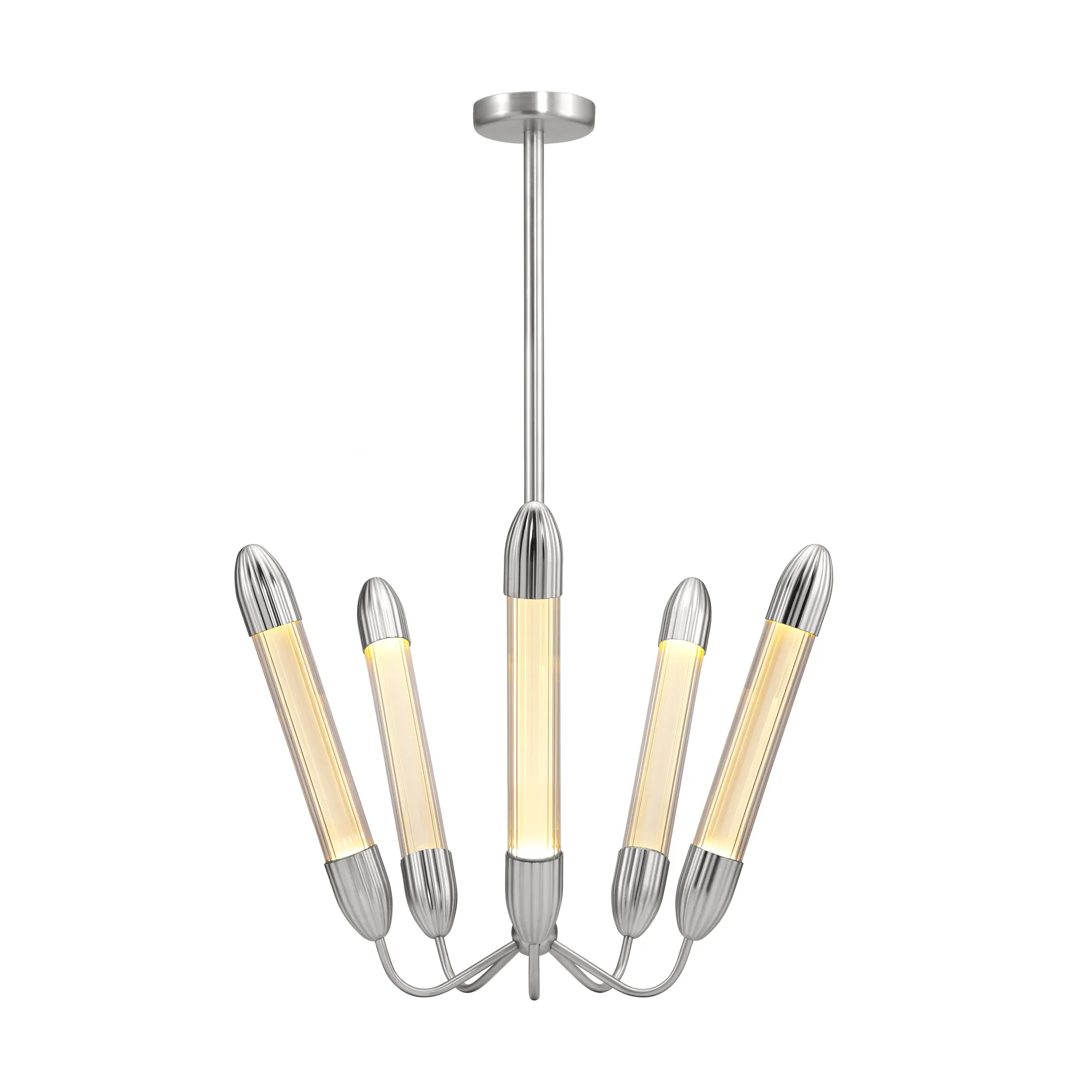 Lemon Squeeze Penta short loftlampe, Polished steel Umage
