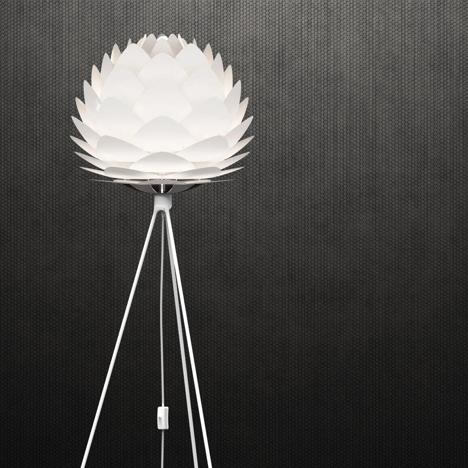 Tripod lampestativ gulv, hvid Umage