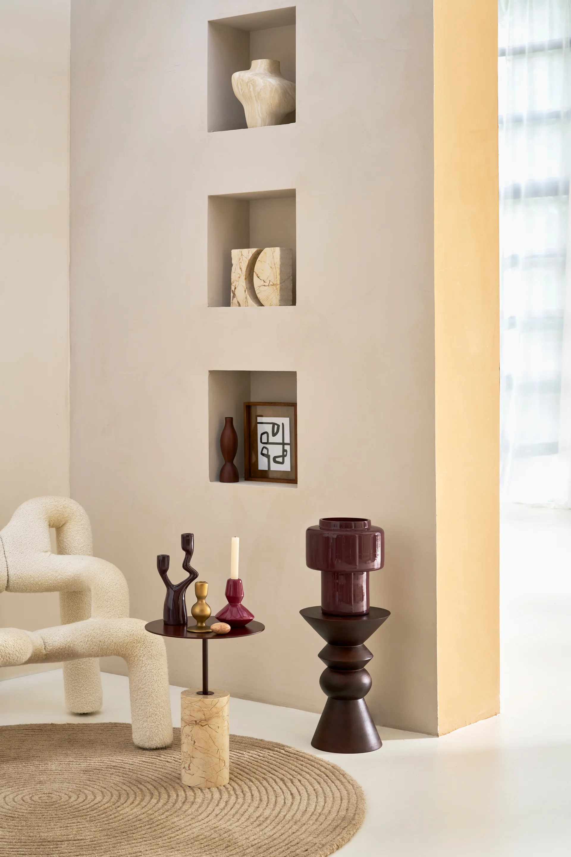 Finn bordlampe Ø26x30 cm, Brown URBAN NATURE CULTURE