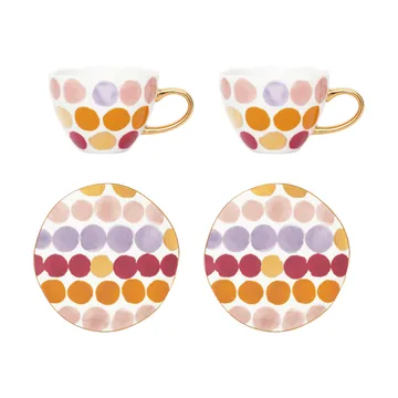 Good Morning Cappuccinokop med underkop 4 dele - Prikket - URBAN NATURE CULTURE