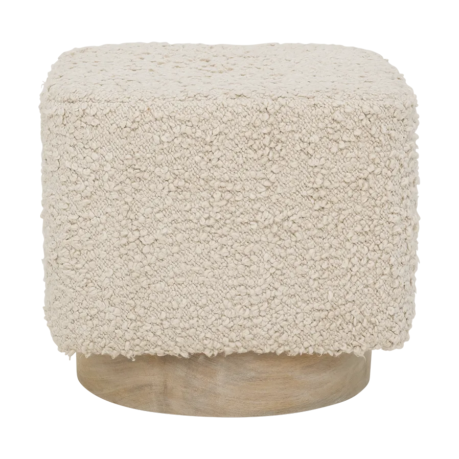 Kaura siddepuf 38 cm, Off white URBAN NATURE CULTURE