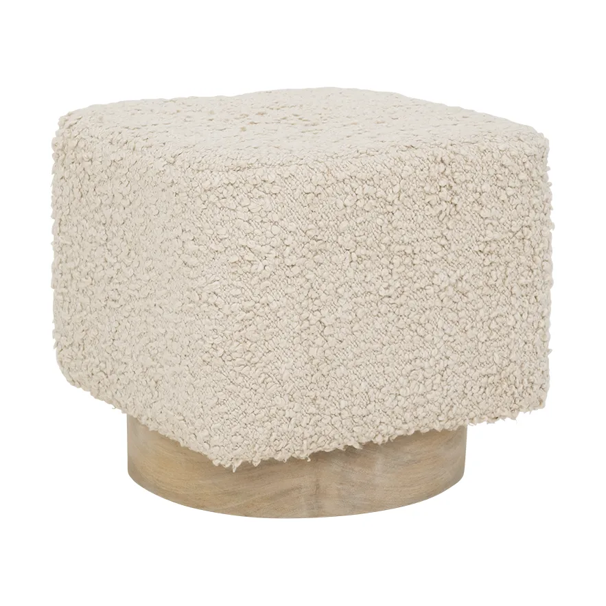 Kaura siddepuf 38 cm, Off white URBAN NATURE CULTURE