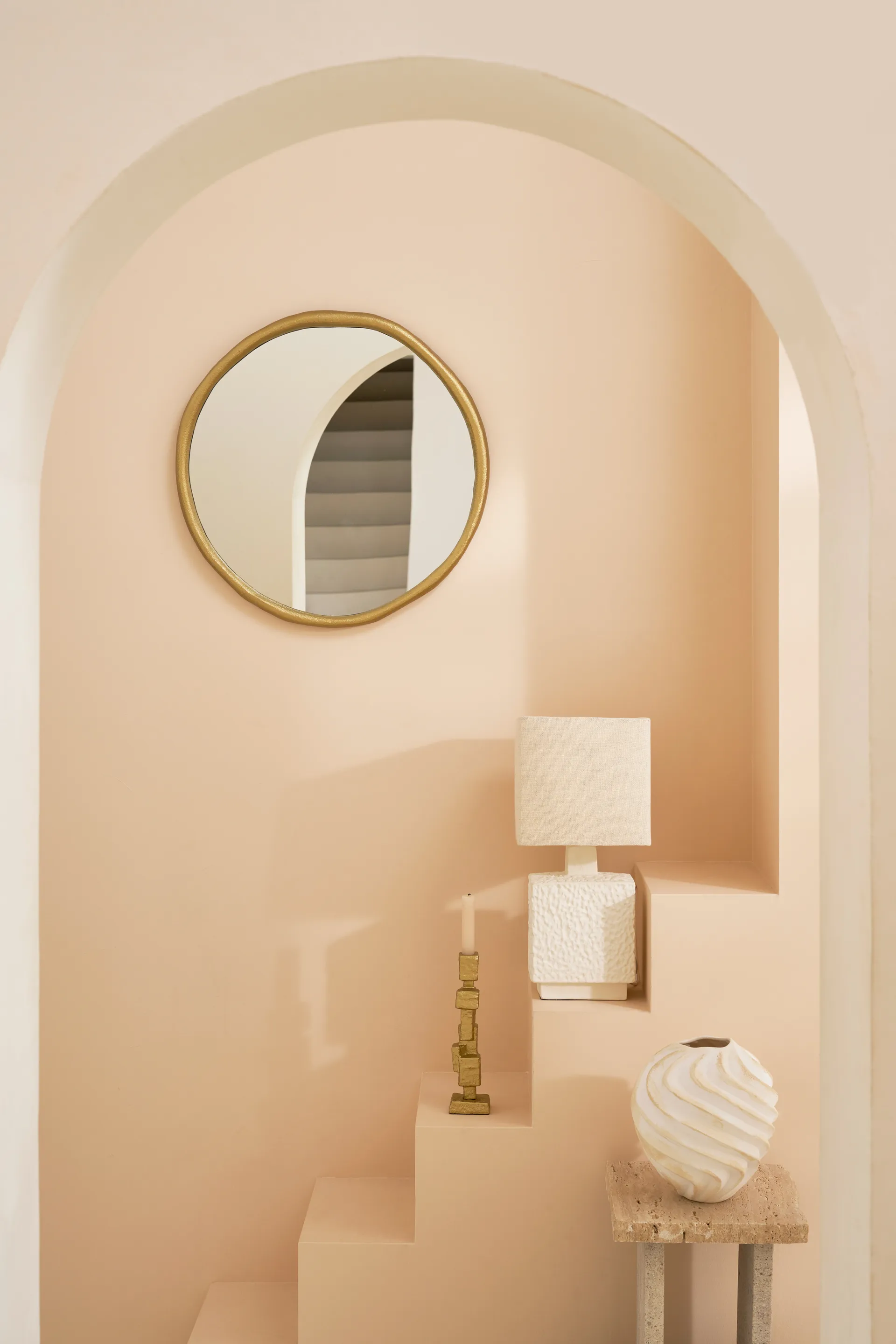 Ribbed vase Ø22 cm, Brown URBAN NATURE CULTURE