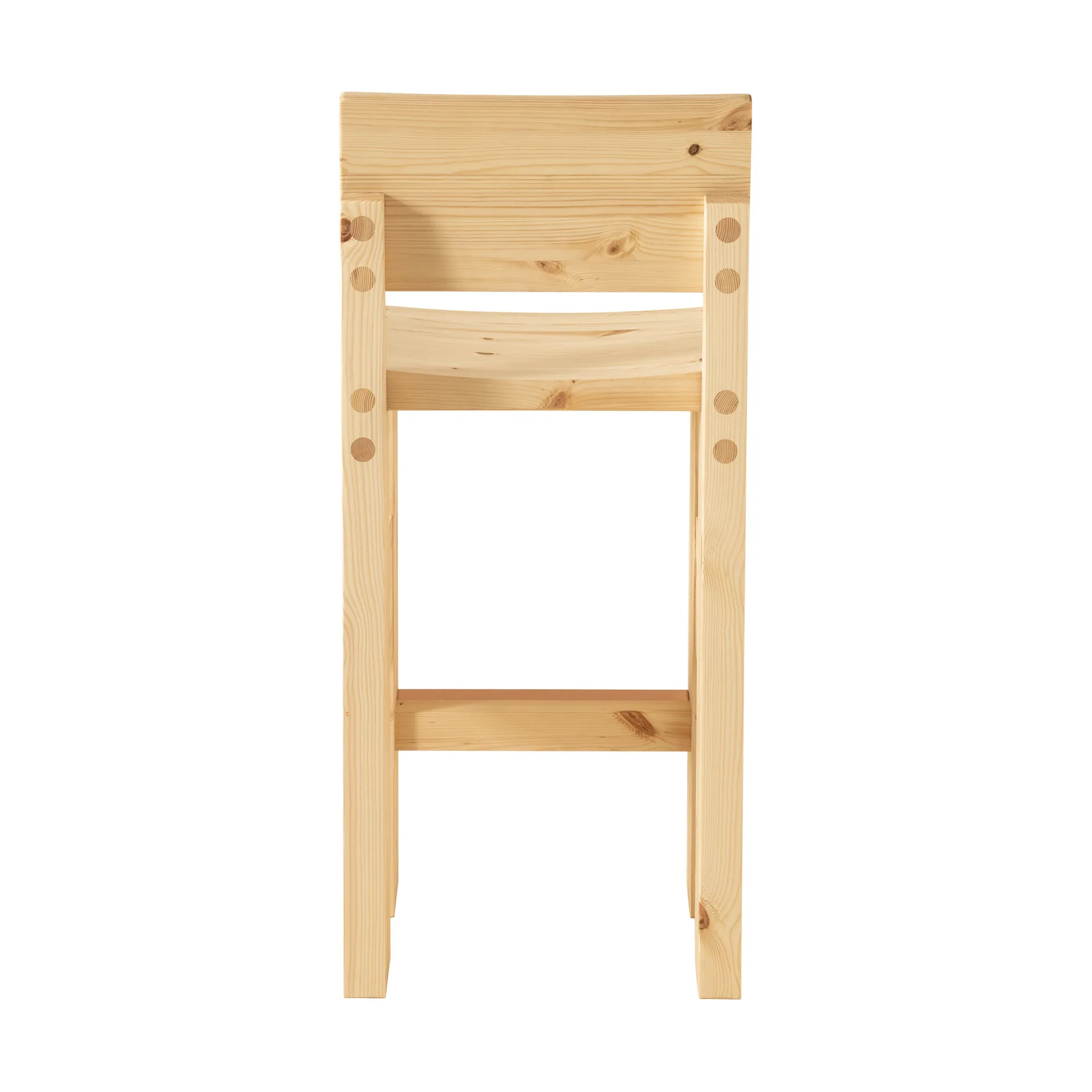001 Bar Stool barstol, Mat olievokset fyrretræ, 65 cm Vaarnii