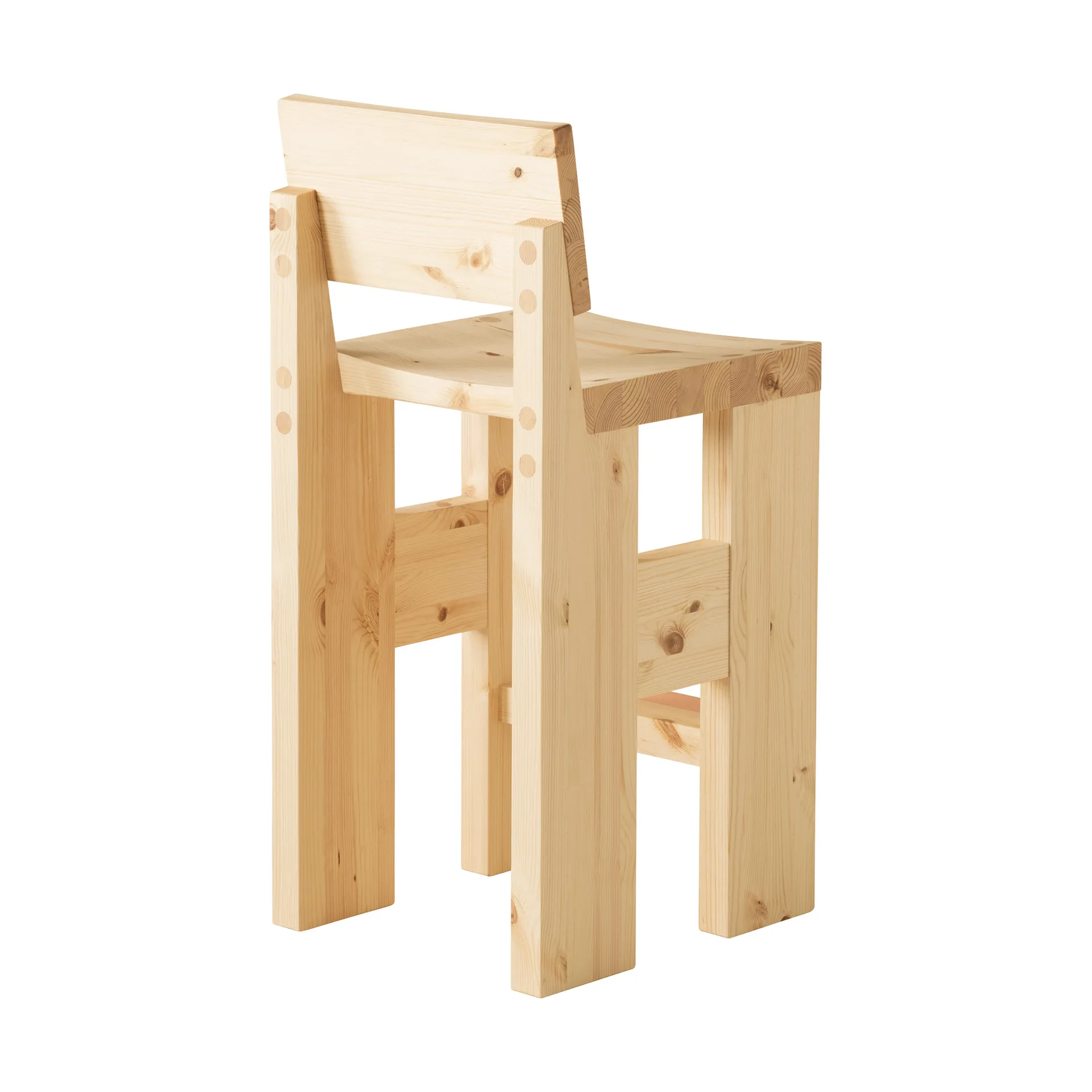 001 Bar Stool barstol, Mat olievokset fyrretræ, 65 cm Vaarnii