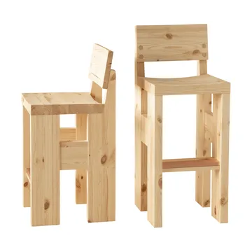001 Bar Stool barstol - Mat olievokset fyrretræ, 65 cm - Vaarnii