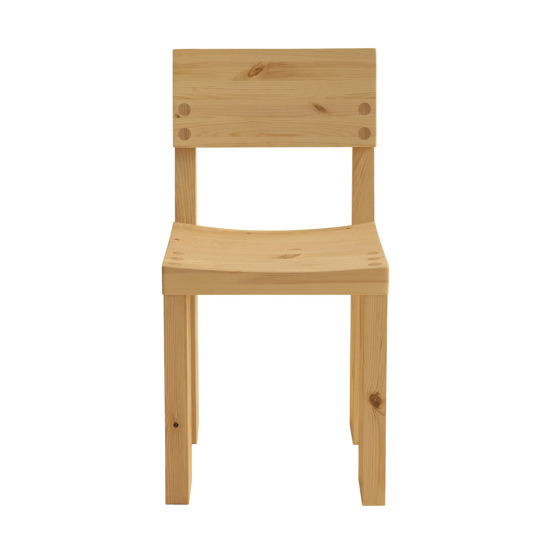 001 Dining Chair stol, Mat olievokset fyrretræ Vaarnii
