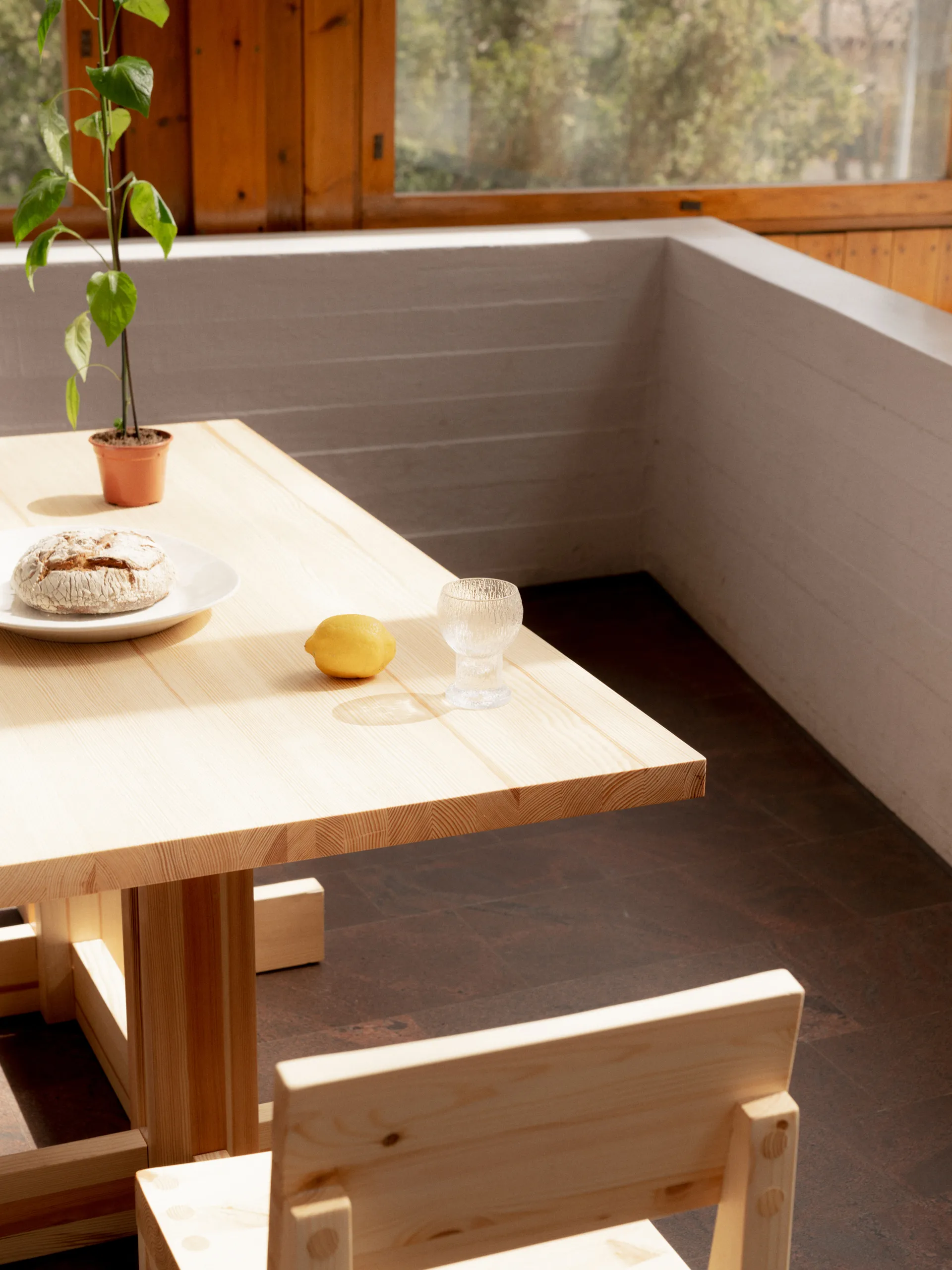 001 Dining Chair stol, Mat olievokset fyrretræ Vaarnii