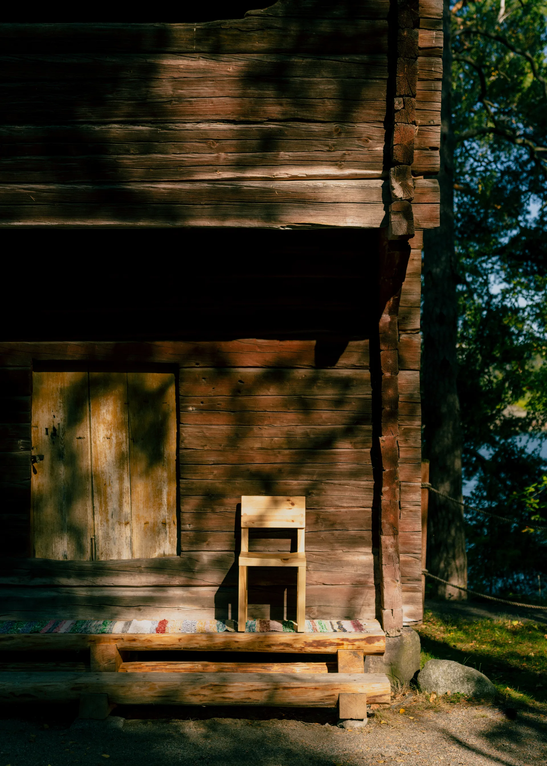 001 Dining Chair stol, Mat olievokset fyrretræ Vaarnii