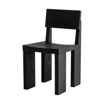 001 Dining Chair stol - Sortbejdset fyrretræ - Vaarnii