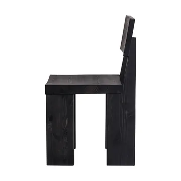 001 Dining Chair stol - Sortbejdset fyrretræ - Vaarnii