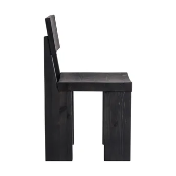 001 Dining Chair stol - Sortbejdset fyrretræ - Vaarnii