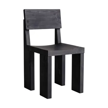 001 Dining Chair stol - Sortbejdset fyrretræ - Vaarnii
