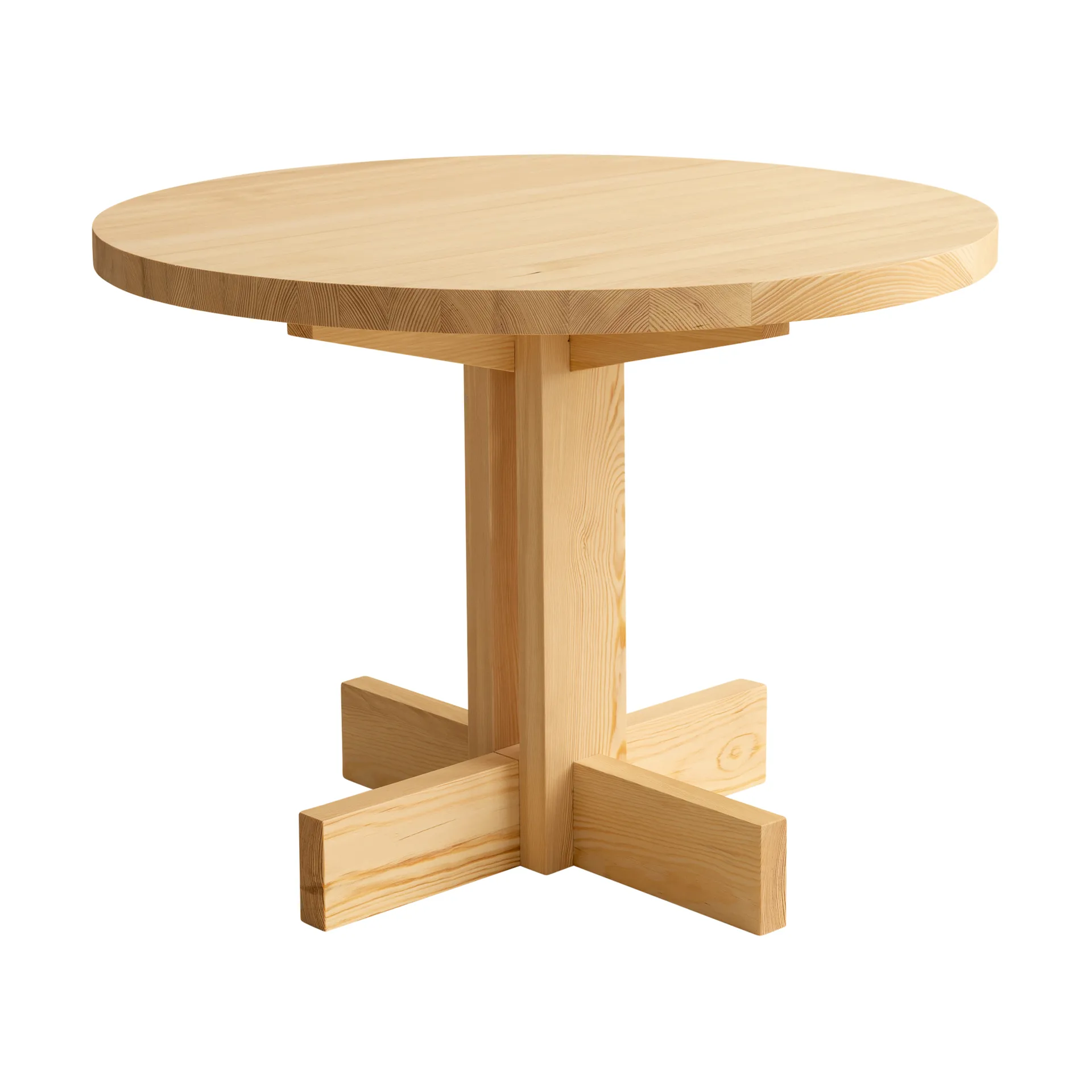 001 Dining Table spisebord, Mat olievokset fyrretræ, Ø100x74 cm Vaarnii