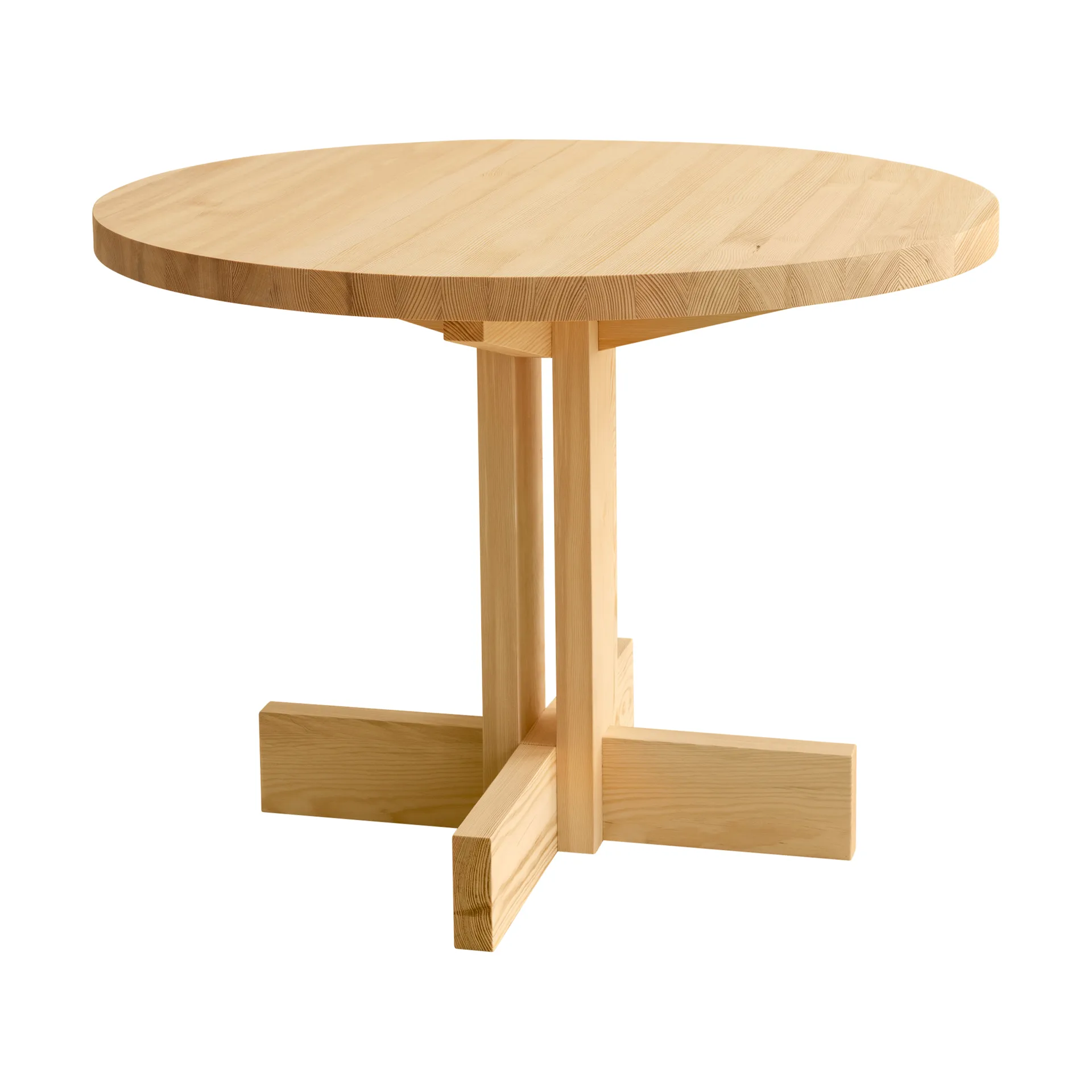 001 Dining Table spisebord, Mat olievokset fyrretræ, Ø100x74 cm Vaarnii