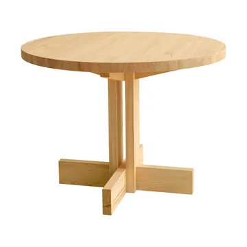 001 Dining Table spisebord - Mat olievokset fyrretræ, Ø100x74 cm - Vaarnii