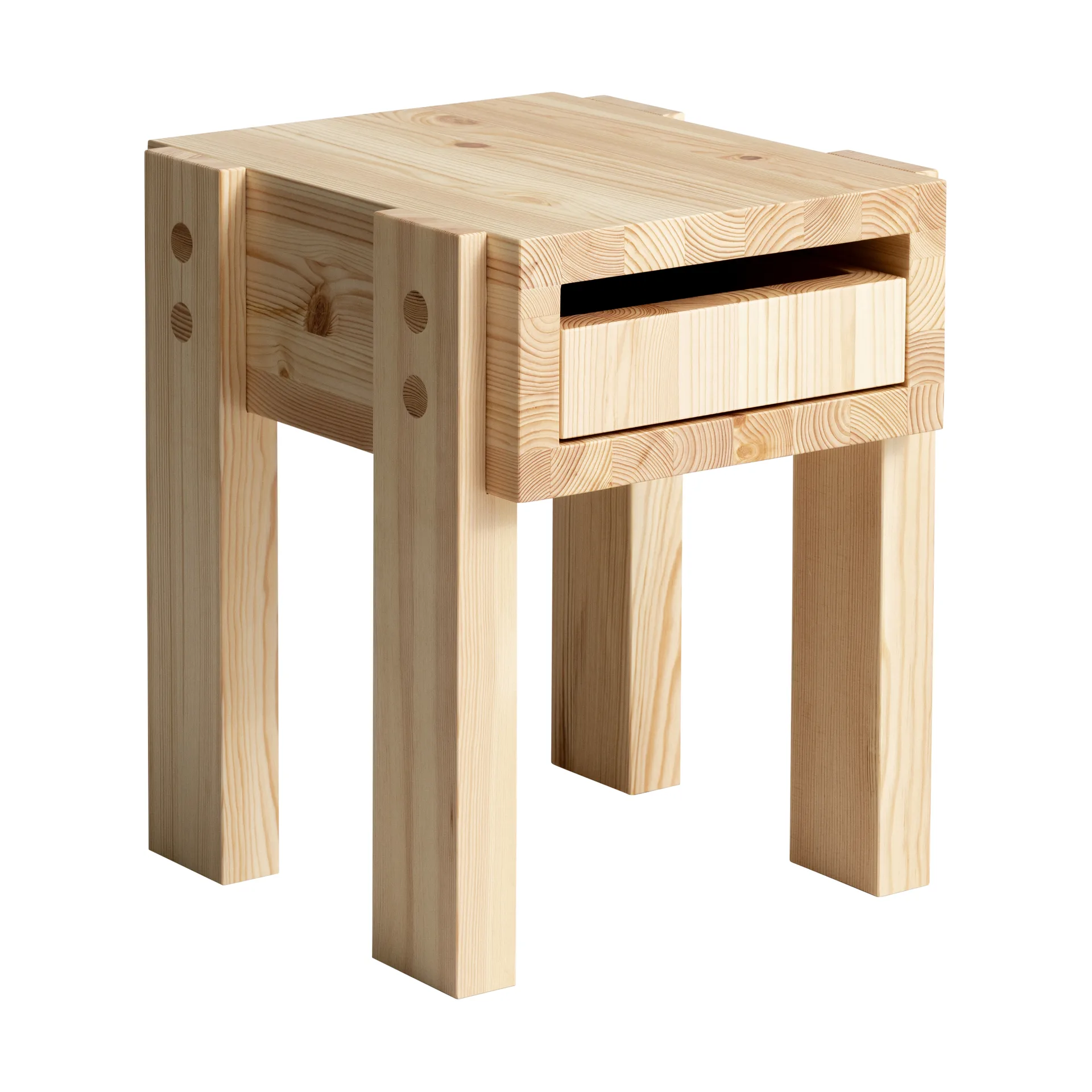 003 Stilts Side Table sofabord, Mat olievokset fyrretræ 40x36x45 cm Vaarnii
