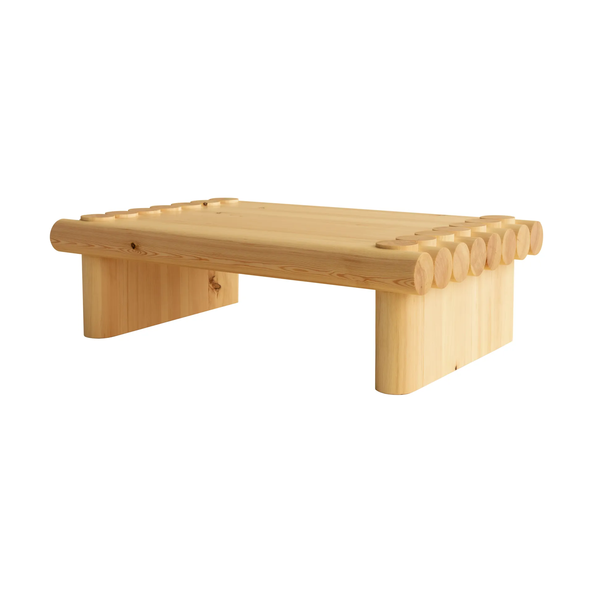 004 Coffee Table sofabord, Mat olievokset fyrretræ, 120x80x35 cm Vaarnii