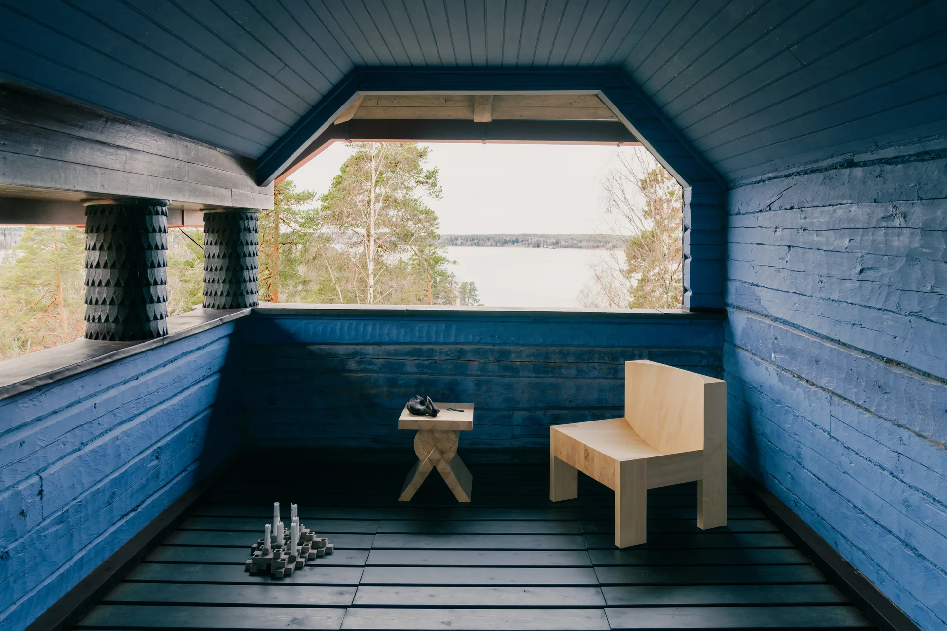 005 Lounge Chair loungestol, Mat olievokset fyrretræ Vaarnii