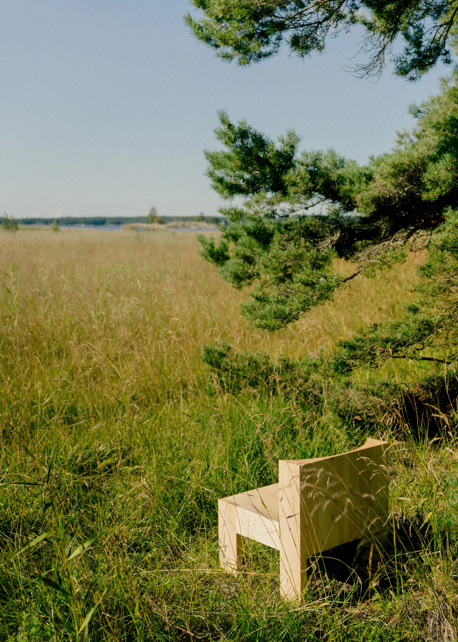 005 Lounge Chair loungestol, Mat olievokset fyrretræ Vaarnii