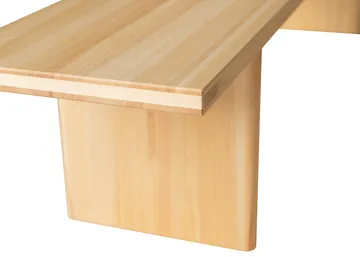 012 Kolmio Bench bænk - Mat olievokset fyrretræ, 227x42x45 cm - Vaarnii